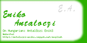 eniko antaloczi business card